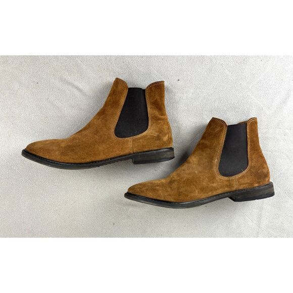 SELECTED Femme Brown Suede Chelsea Pull On Boots Shoes   Women's Size 11 - Picture 7 of 9